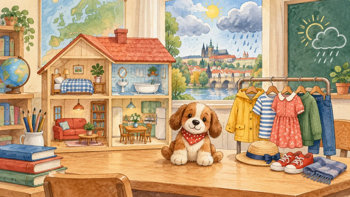 Angličtina 4. třída: můj dům, místnosti a předložky