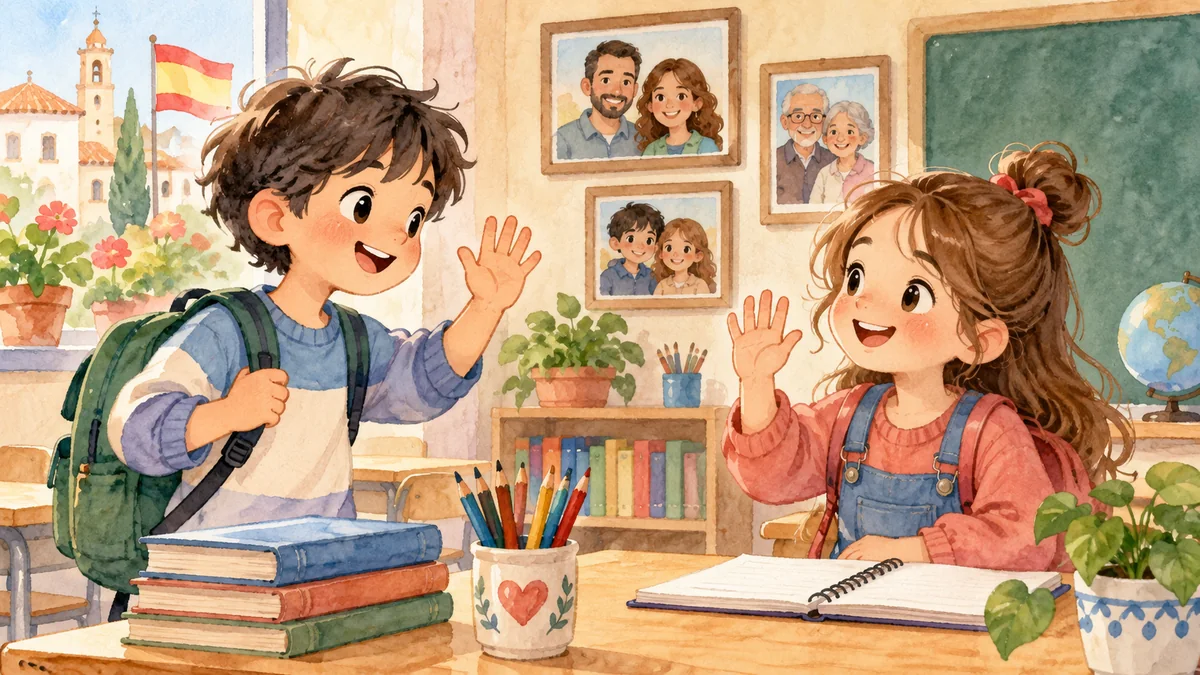 Inglés para niños: saludos, familia, útiles escolares y there is/are